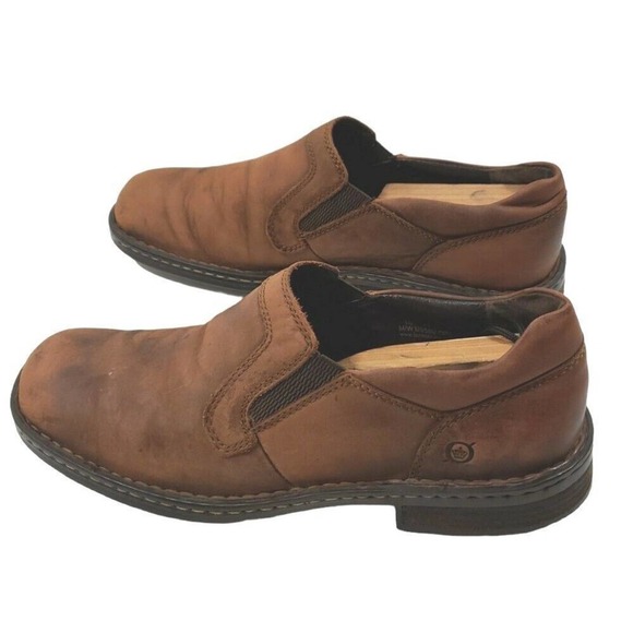 Born Hand Crafted Footwear Loafers Slip On Men Brown Leather10/44 M/W M9560 CKF9 - Picture 6 of 16